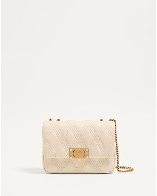 Valentino Garavani Natural Quiltie 67 Medium Shoulder Bag