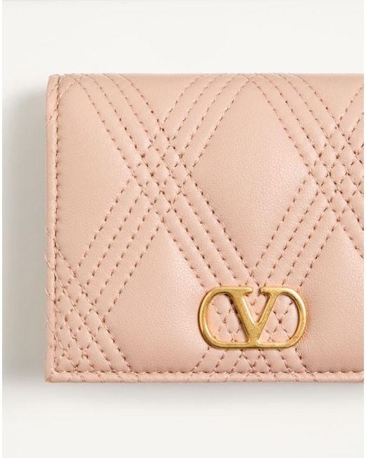 Valentino Garavani キルティ 67 キルティングナッパレザー ウォレット 女性 ベビーピンク Pink