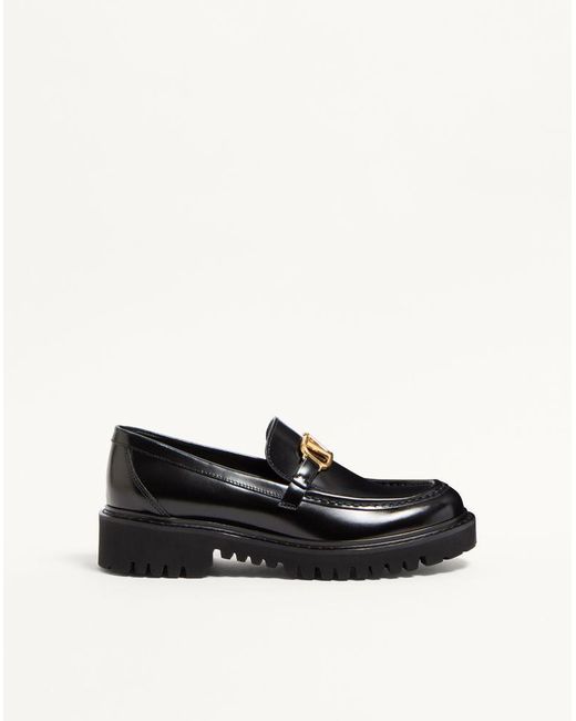 Valentino Garavani White Vlogo Signature Calfskin Loafer 34