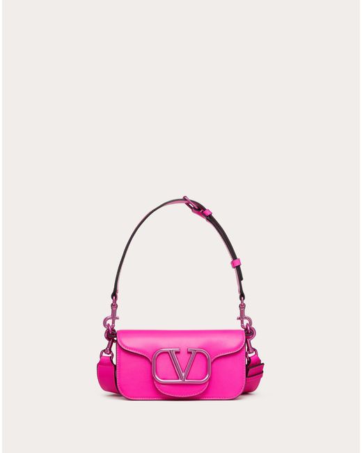 Valentino Garavani Leather Mini Locò Crossbody Calfskin Bag in Pink pp ...