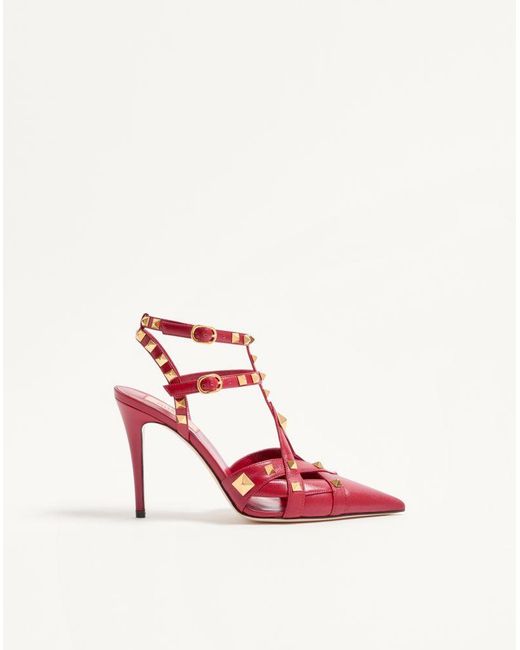Valentino Garavani Pink Studdy Kidskin Pumps 100Mm 35.5