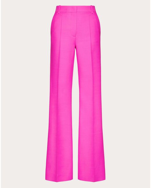 Valentino Pink Crepe Couture Trousers