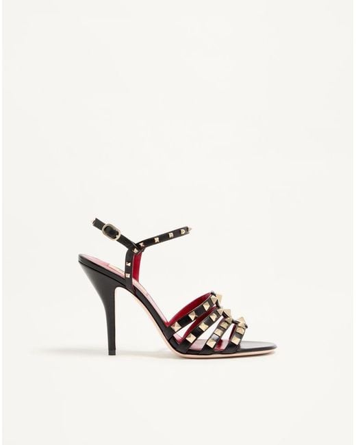 Valentino Garavani White Rockstud Kidskin Sandal 100Mm 35.5