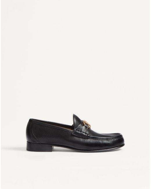 Valentino Garavani White Vlogo Signature Buffalo Loafer 39 for men