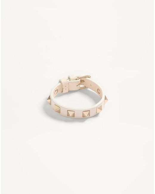 Valentino Garavani Rockstud Bracelet in Natural | Lyst