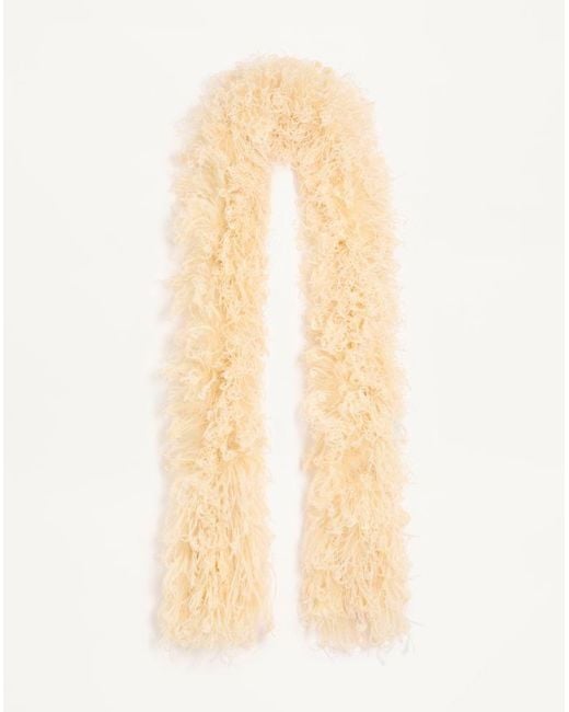 Valentino Garavani Natural Feathers Scarf With Ostrich And Turkey Feathers