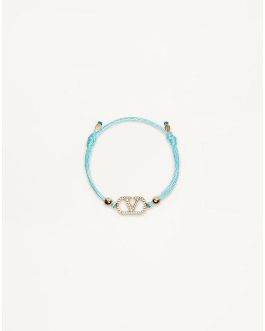 Valentino Garavani Blue Vlogo Signature Bracelet