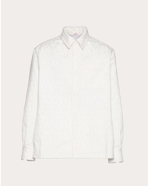 Valentino Natural Toile Iconographe Pattern Cotton Canvas Overshirt for men