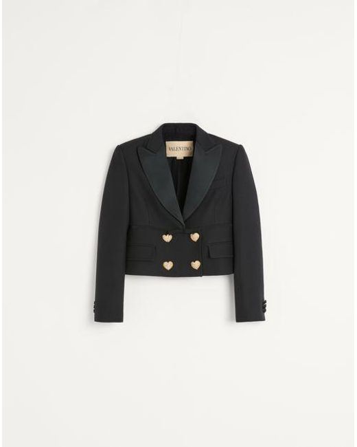 Valentino クレープクチュール ジャケット 女性 ブラック Black