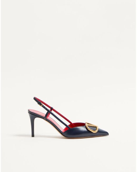 Valentino Garavani Pink Vlogo Signature Calfskin Slingback Pump 80Mm 34.5