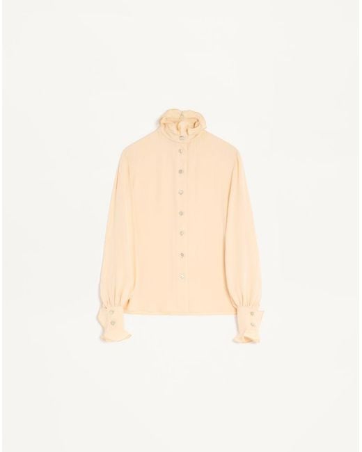 Valentino White Georgette Blouse