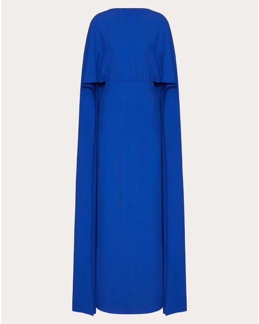 Valentino Blue Cady Couture Evening Dress