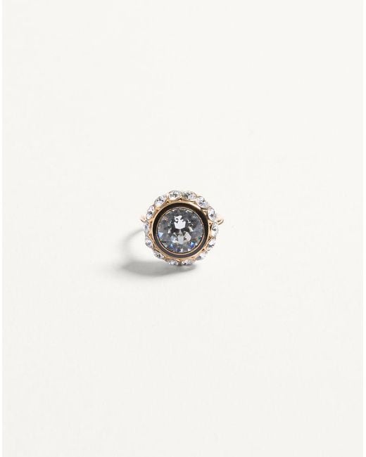 Valentino Garavani White Vlogo Signature Ring
