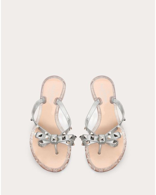 valentino garavani rockstud bow sandals