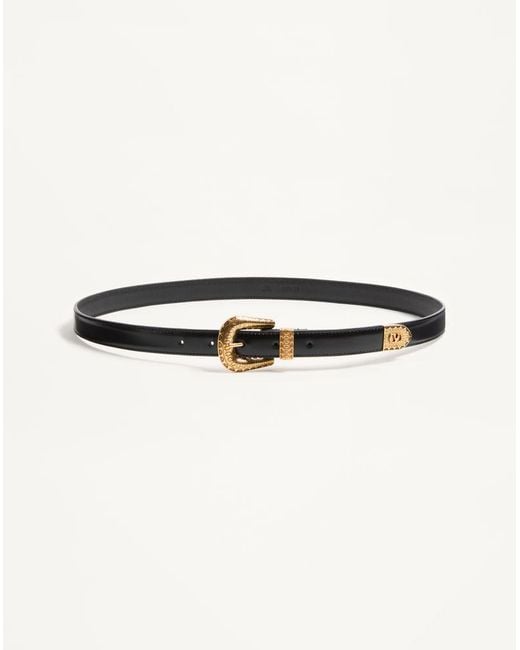 Valentino Garavani Natural Vlogo Signature Brushed Calfskin Belt 20 Mm for men