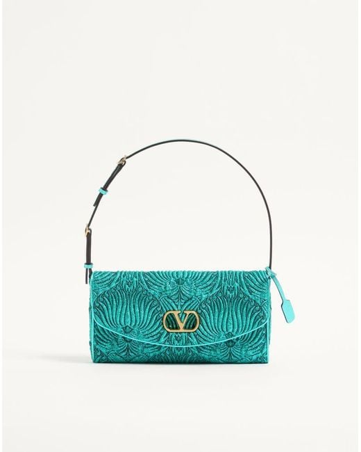 Valentino Garavani Blue Devain Small Shoulder Bag