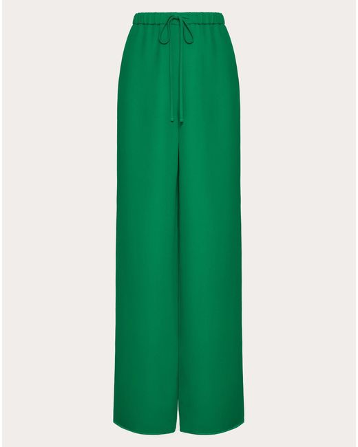 Valentino Green Cady Couture Trousers
