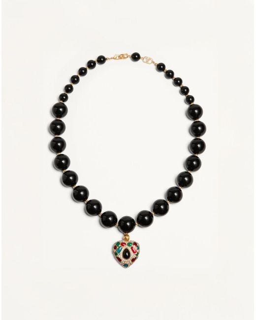 Valentino Garavani Natural Coeur Royal Necklace