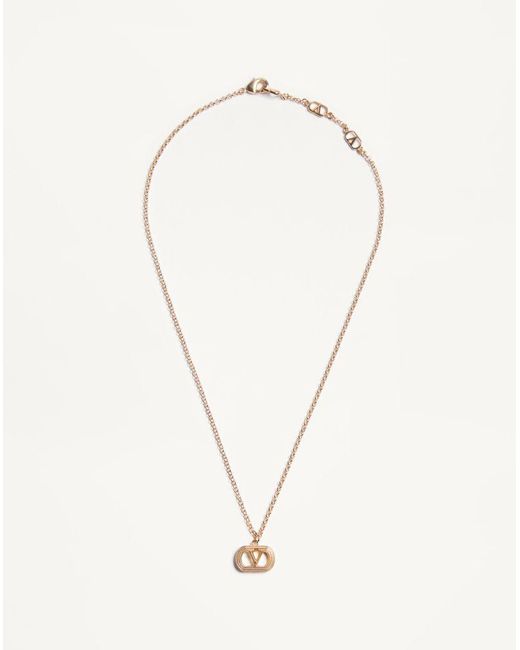 Valentino Garavani Natural Ovalette Metal Necklace for men
