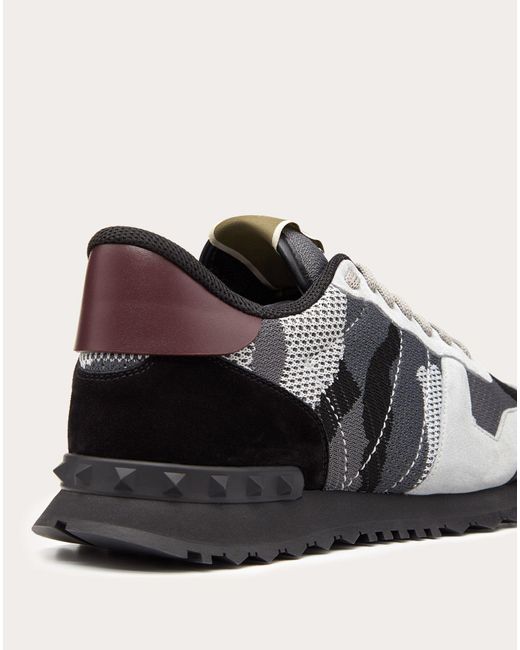 valentino grey black camouflage rockrunner sneaker