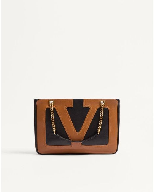 Valentino Garavani White Viva Superstar Small Nappa Leather Shopping Bag