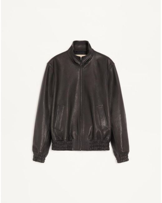 Valentino Black Leather Jacket for men