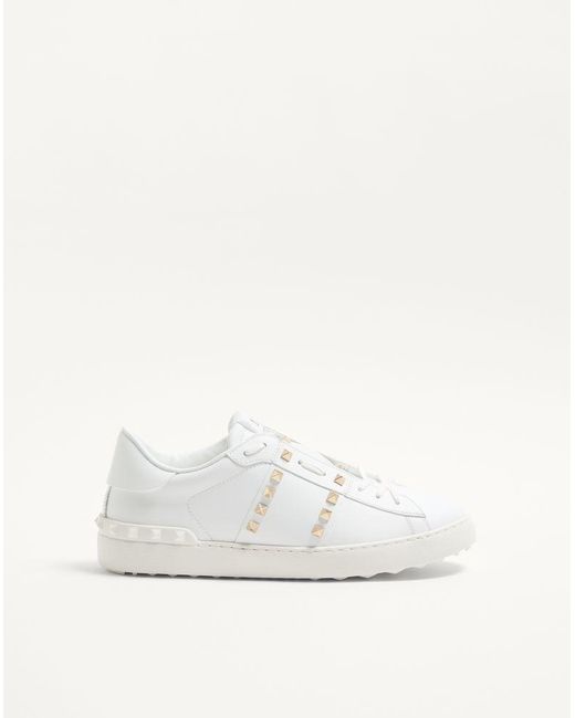 Valentino Garavani Natural Calfskin Rockstud Untitled Sneaker for men