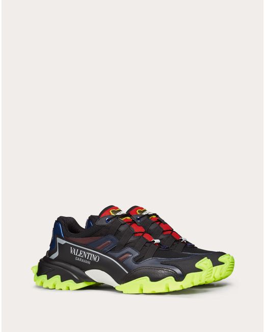 valentino black mens trainers