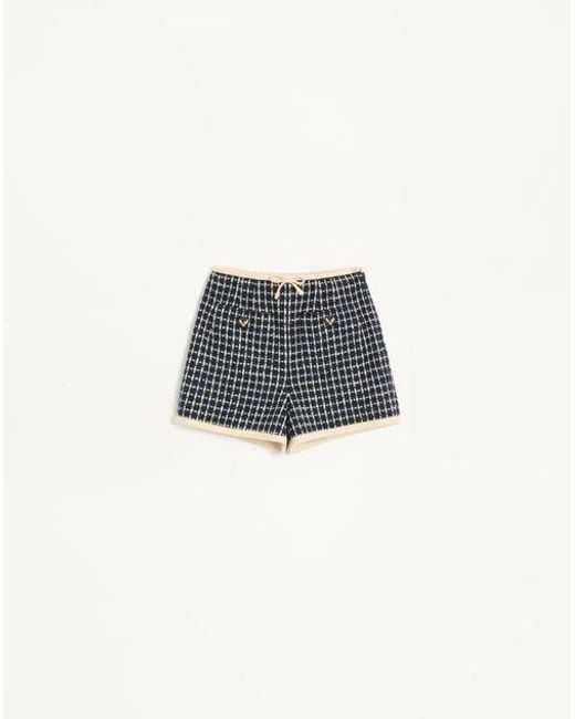Valentino Blue Bouclé Shorts