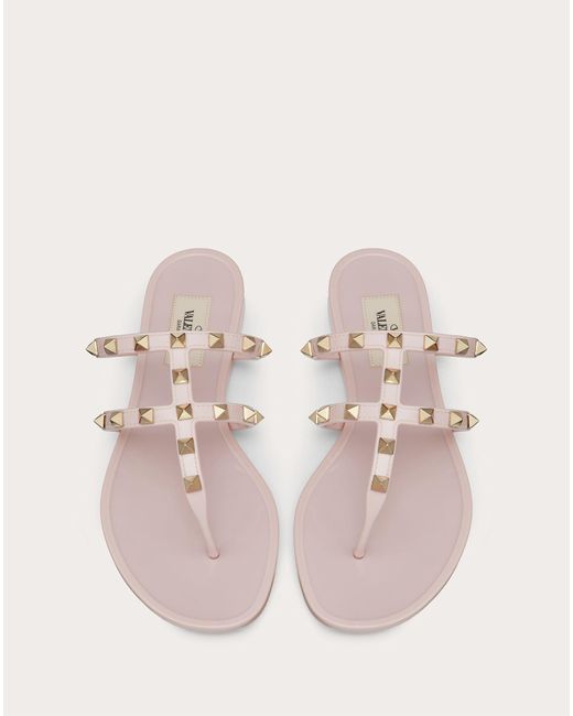 rockstud flat rubber sandals