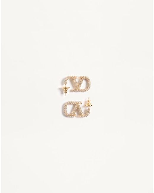 Valentino Garavani Natural Vlogo Signature Metal Earring