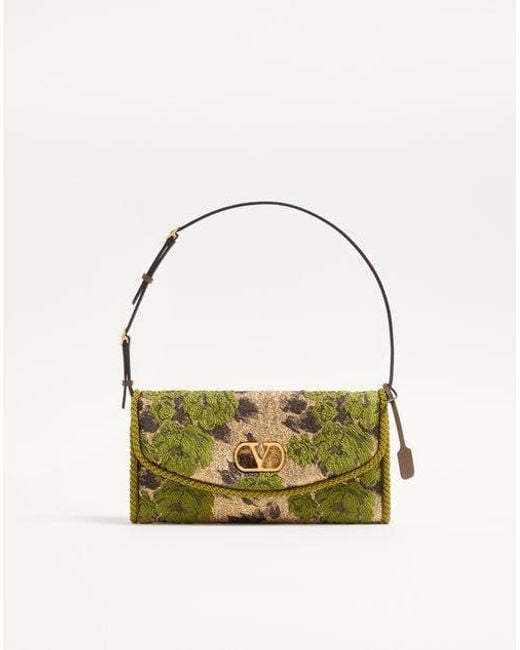 Valentino Garavani Green Devain Small Shoulder Bag
