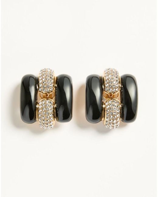 Valentino Garavani Multicolor Pas Plus Metal, Enamel And Swarovski Crystal Earrings