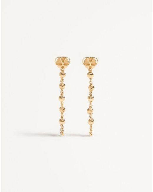 Valentino Garavani Natural Vlogo Signature Metal Earrings