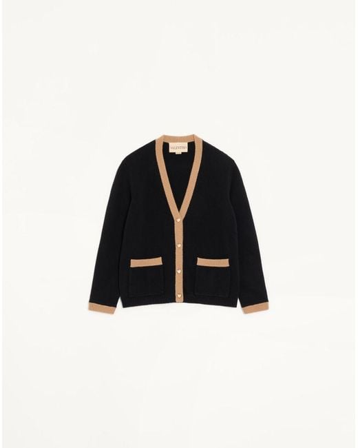 Valentino Black Wool Cardigan