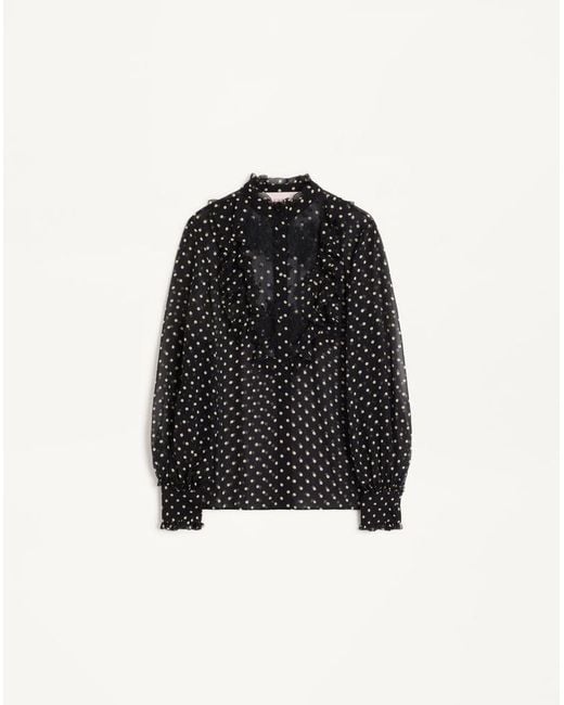 Valentino Black Georgette Shirt
