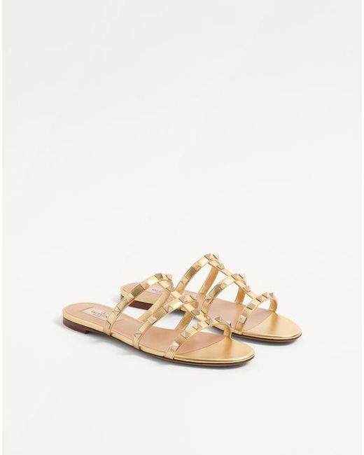 Valentino Garavani レディース ナチュラル ロックスタッズ ラミネート 