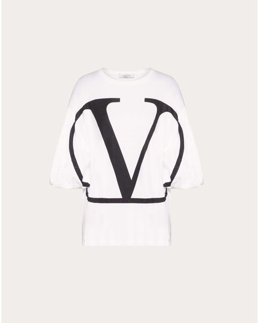 Valentino Vlogo T Shirt In Black White Black Save 25 Lyst
