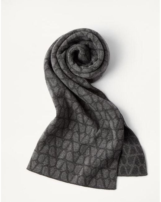 Sciarpa Toile Iconographe di Valentino Garavani in Black