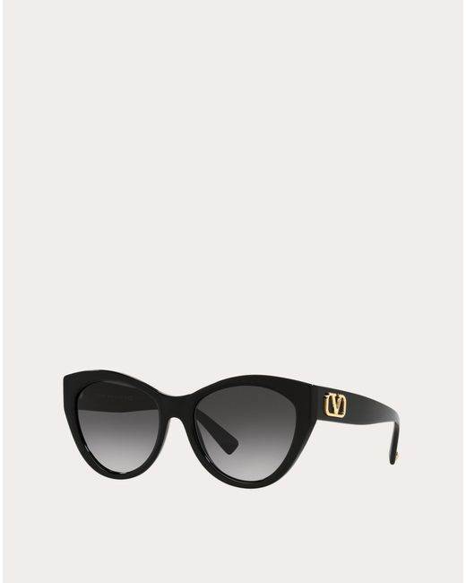 Valentino Valentino Garavani Occhiali Cat-eye Acetate Frame Vlogo Signature  in Black | Lyst