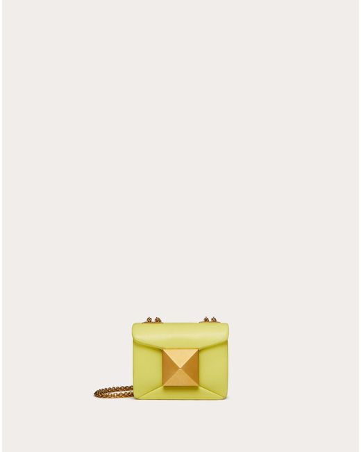 one stud nappa bag with chain