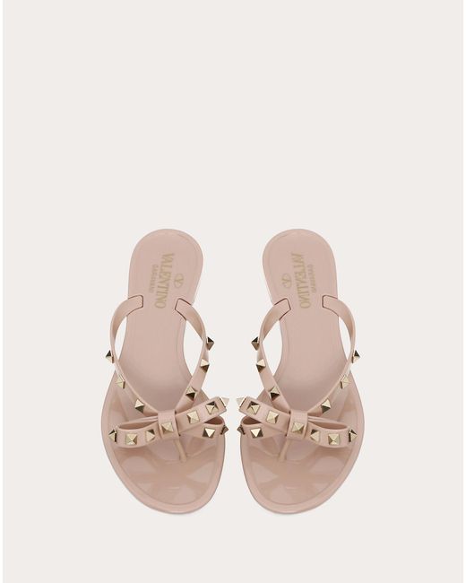 valentino rockstud rubber sandals