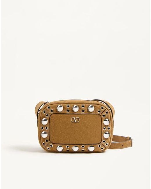 Valentino Garavani Natural Nellcôte Suede Shoulder Bag for men