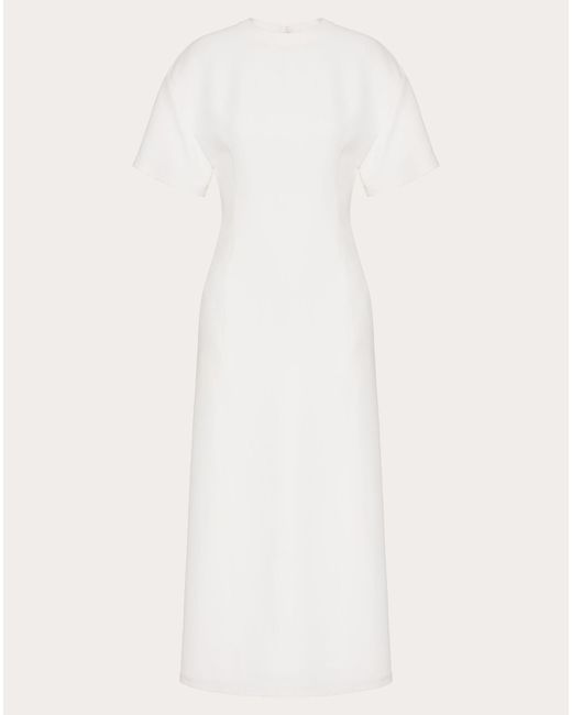 Valentino Natural Structured Couture Midi Dress