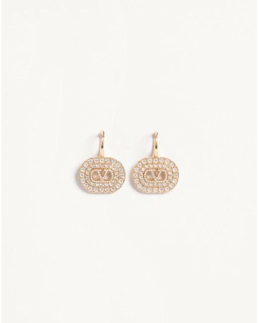Valentino Garavani White Vlogo Signature Earrings