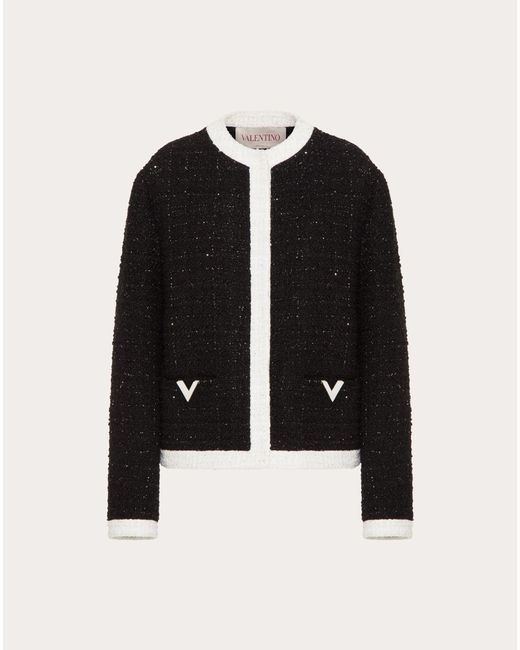 Valentino Black Tweed Glaze Jacket