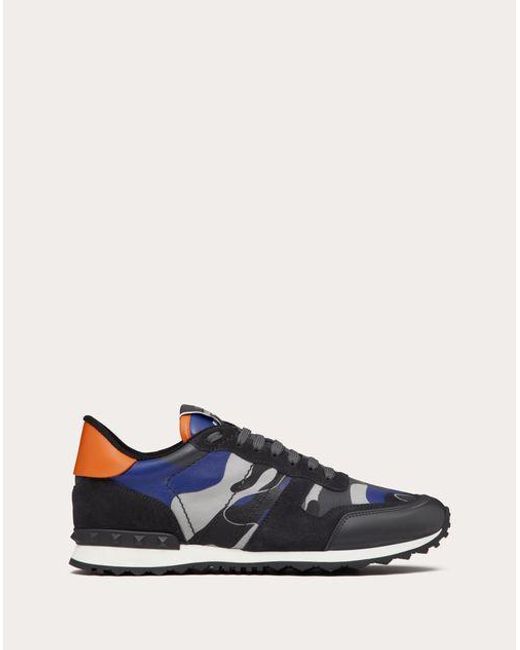 Valentino Garavani Blue Camouflage Rockrunner Sneaker for men