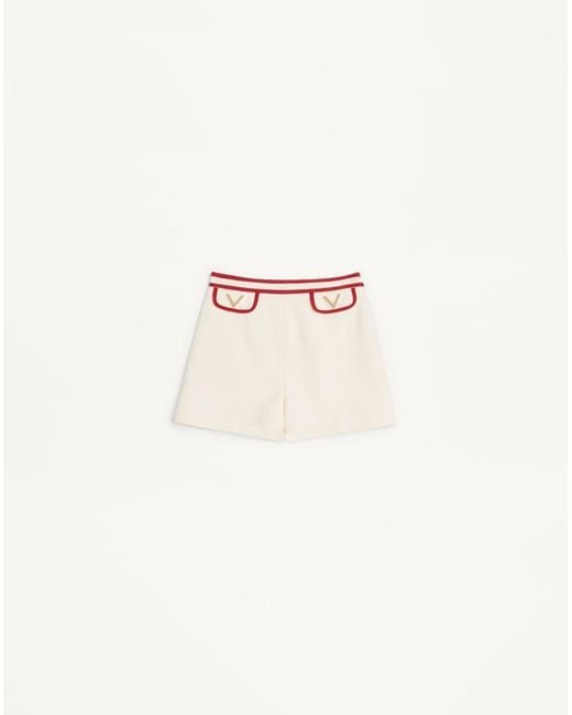Valentino Natural Crepe Couture Shorts