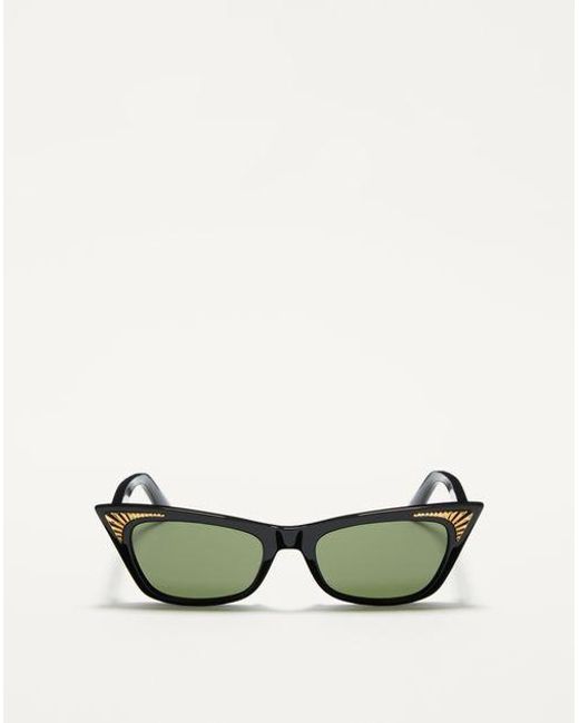 Valentino Green Cat-Eye Acetate Frame