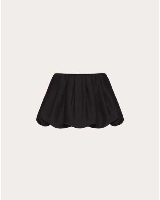 Valentino Black Crepe Couture Mini Skirt